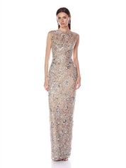 Violet silver maxi dress