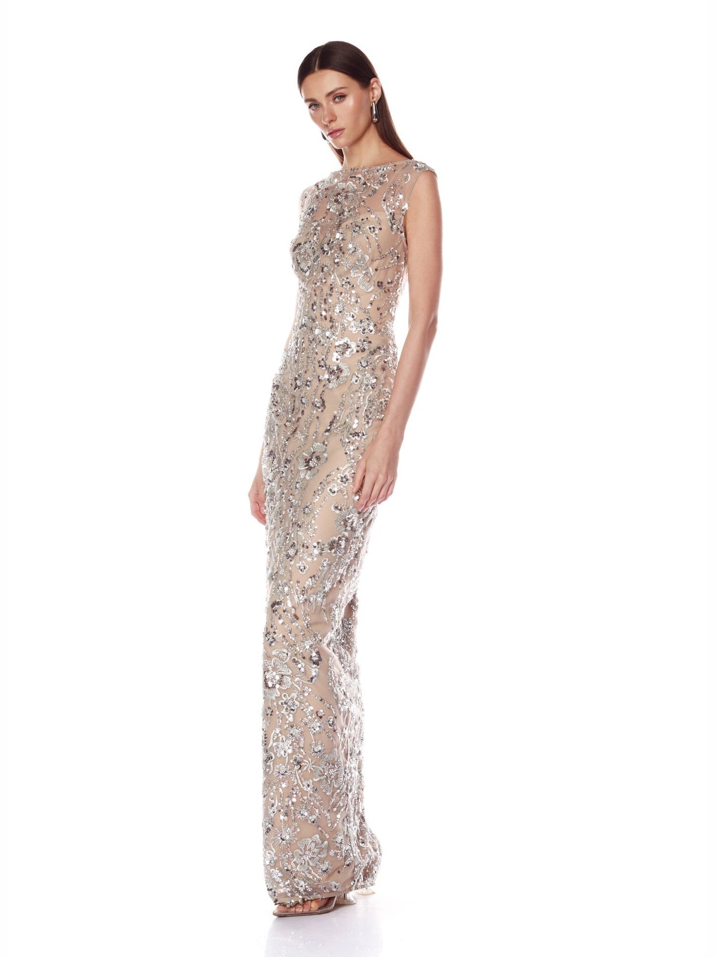 Violet silver maxi dress