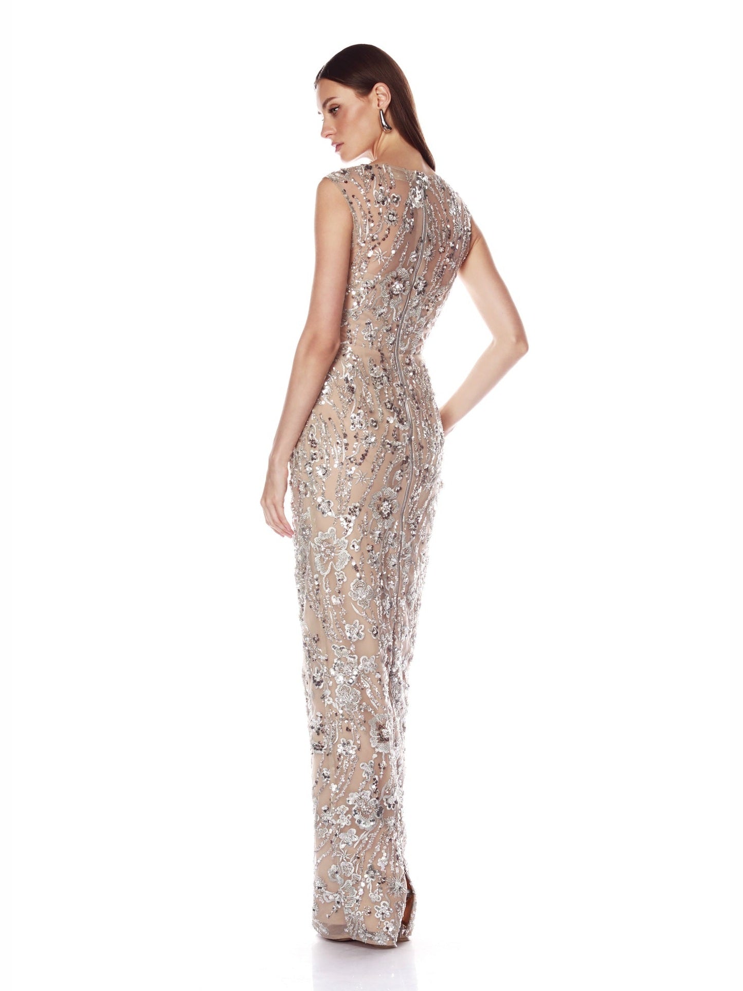 Violet silver maxi dress