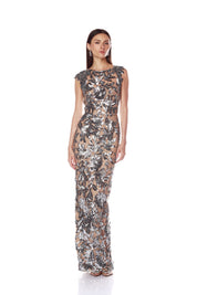 VIOLET SILVER MAXI DRESS