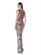 Violet silver maxi dress
