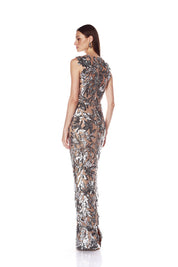 VIOLET SILVER MAXI DRESS