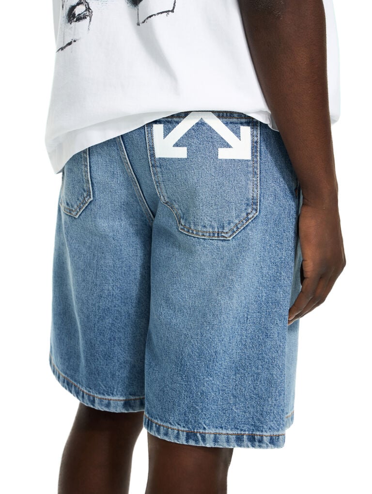 Half arrow denim shorts
