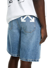 Half arrow denim shorts