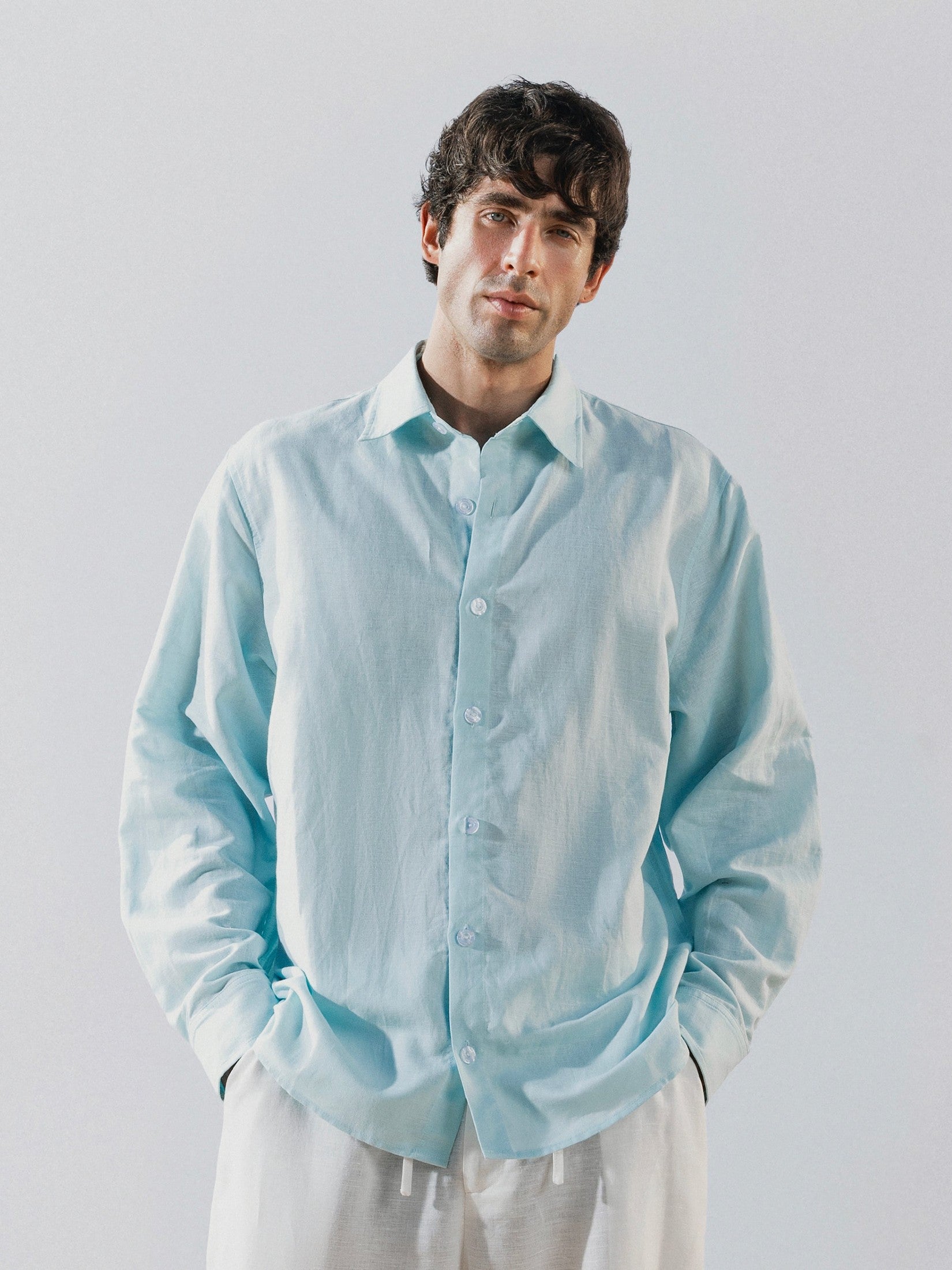 Light blue long sleeve shirt solmare