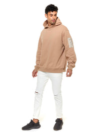 Beige Hoodie With Cenmar Patch