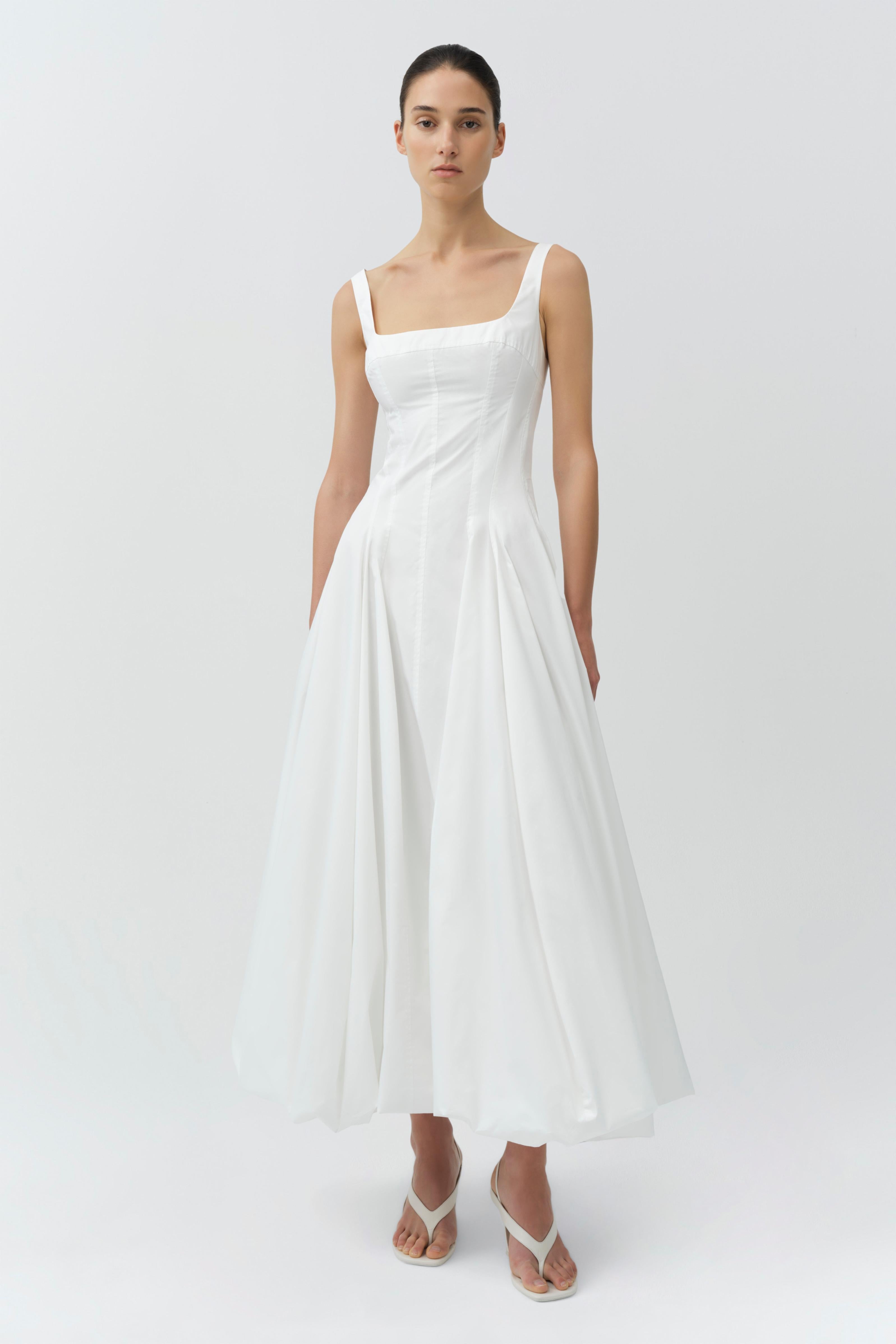 Hally cotton bubble midi dress