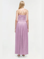 Aubriella plisse strapless gown