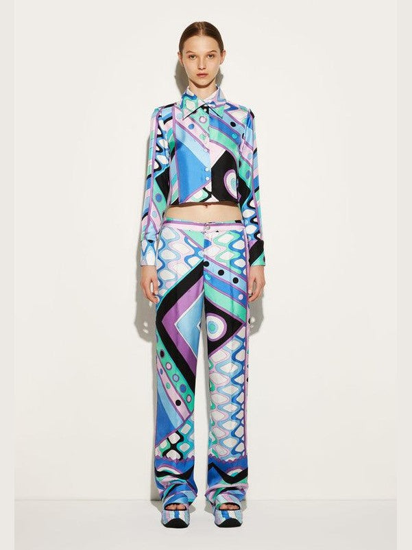 Woman woven trousers