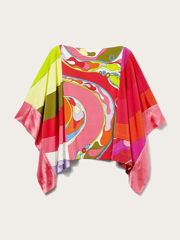 Orchid print kaftan top