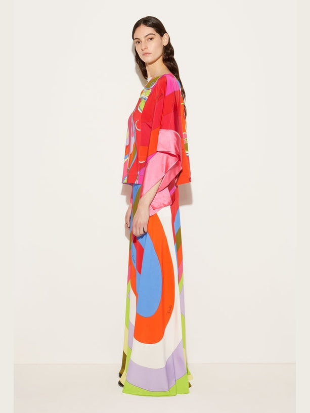 Orchid print kaftan top