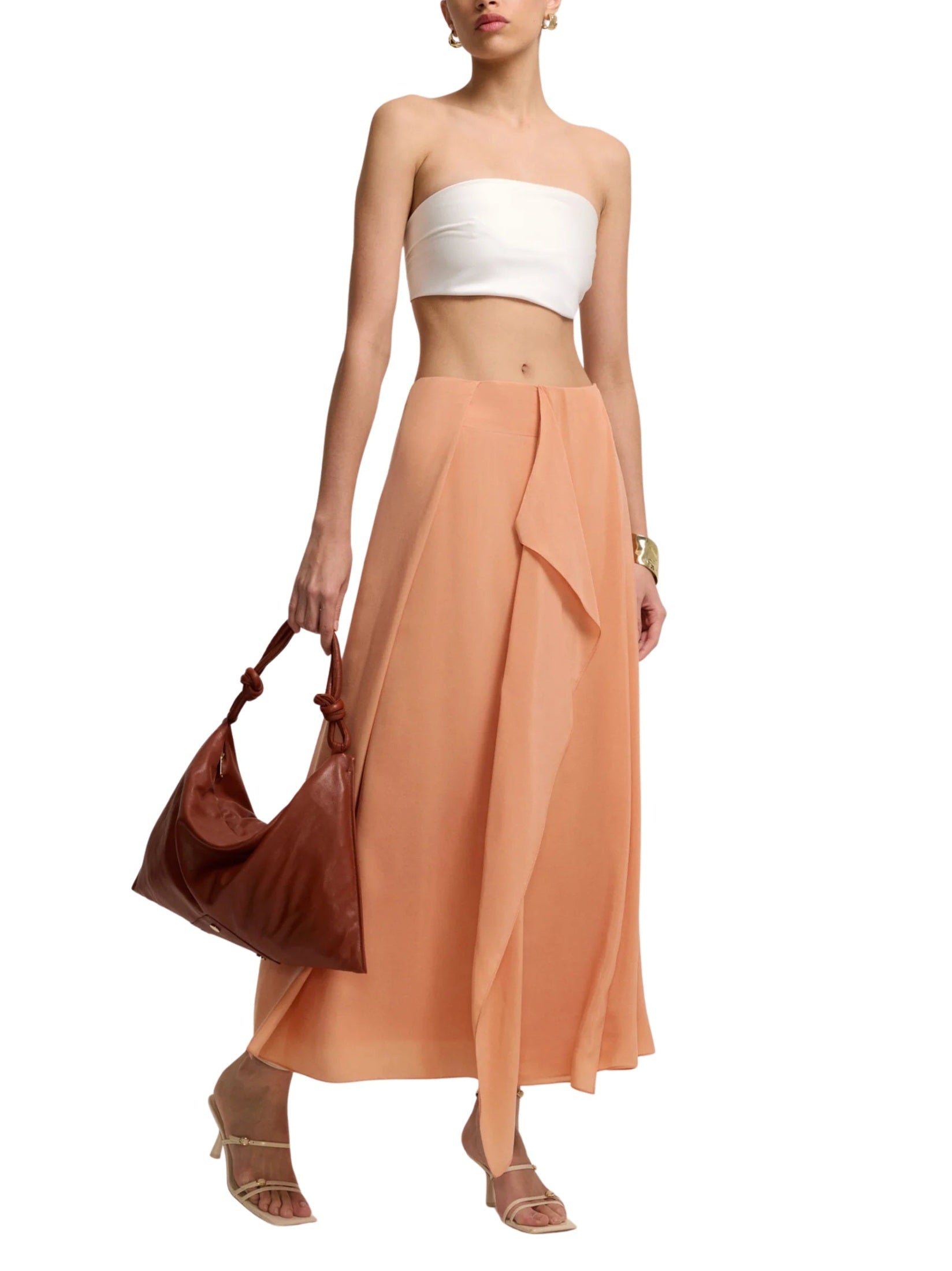 Flowy cupro skirt