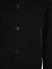 Black linen and cotton desert jacket