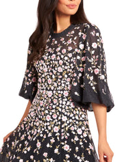 SYLVIA ROSE ROUND NECK ANKLE GOWN