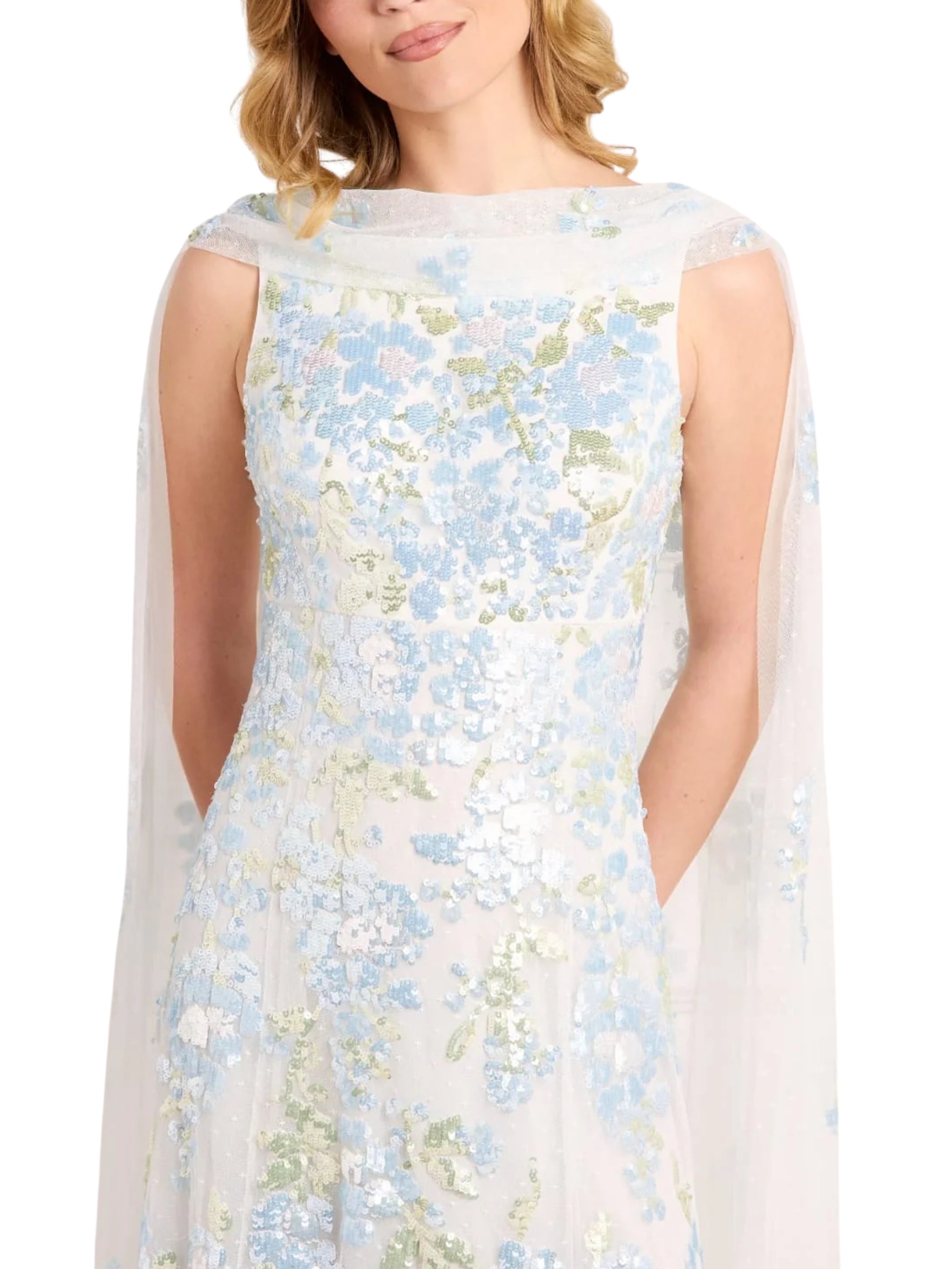 Wisteria sequin ankle gown
