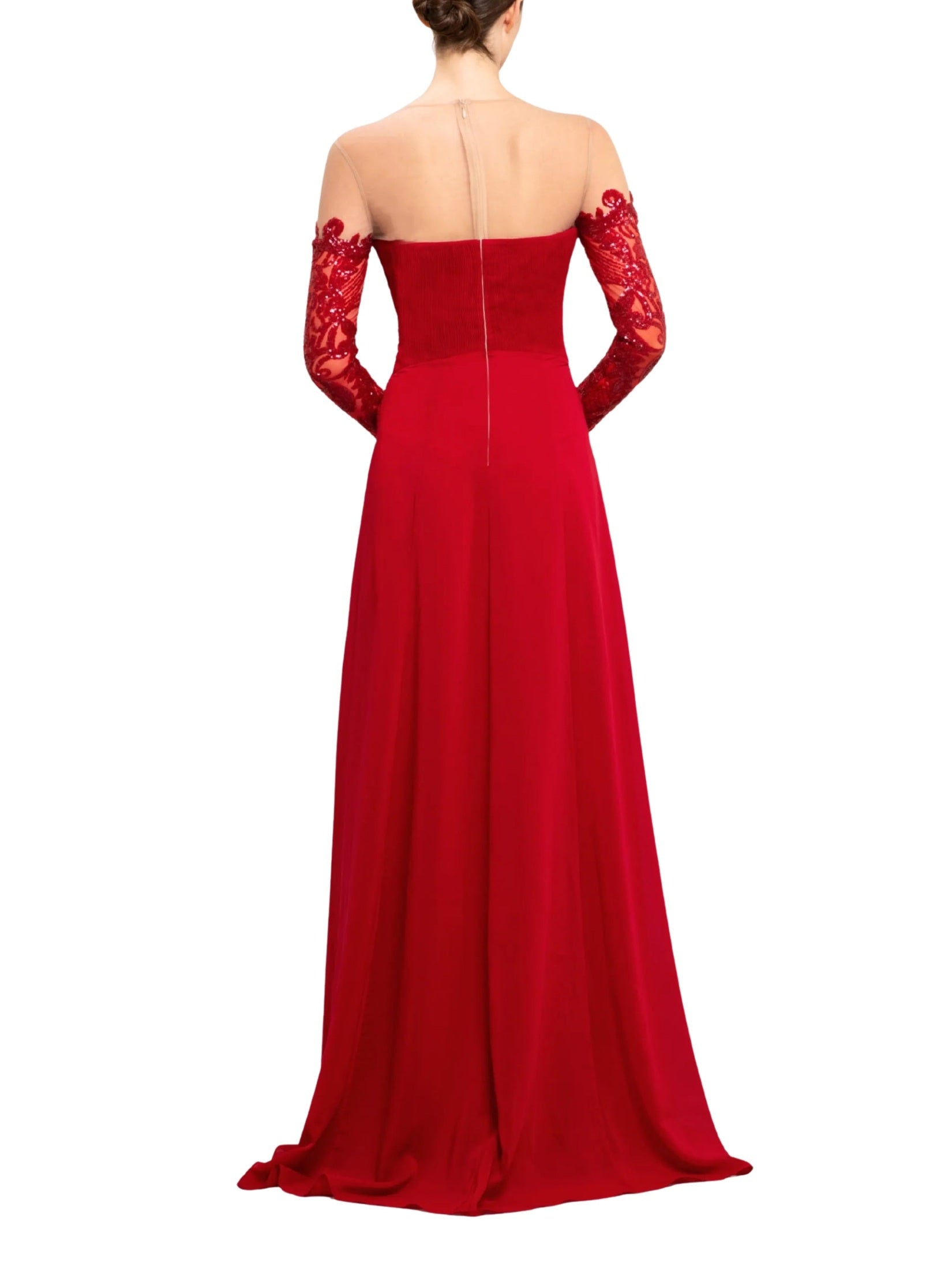 Draped off-shoulder long dress