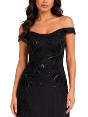 Embellished Off-Shoulder Dress
