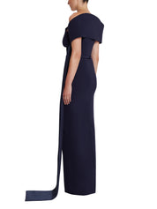 Giorgia Long Dress in Azurite with Multi-blues