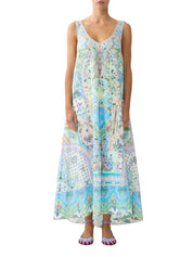 V neck pocket dress with low back
