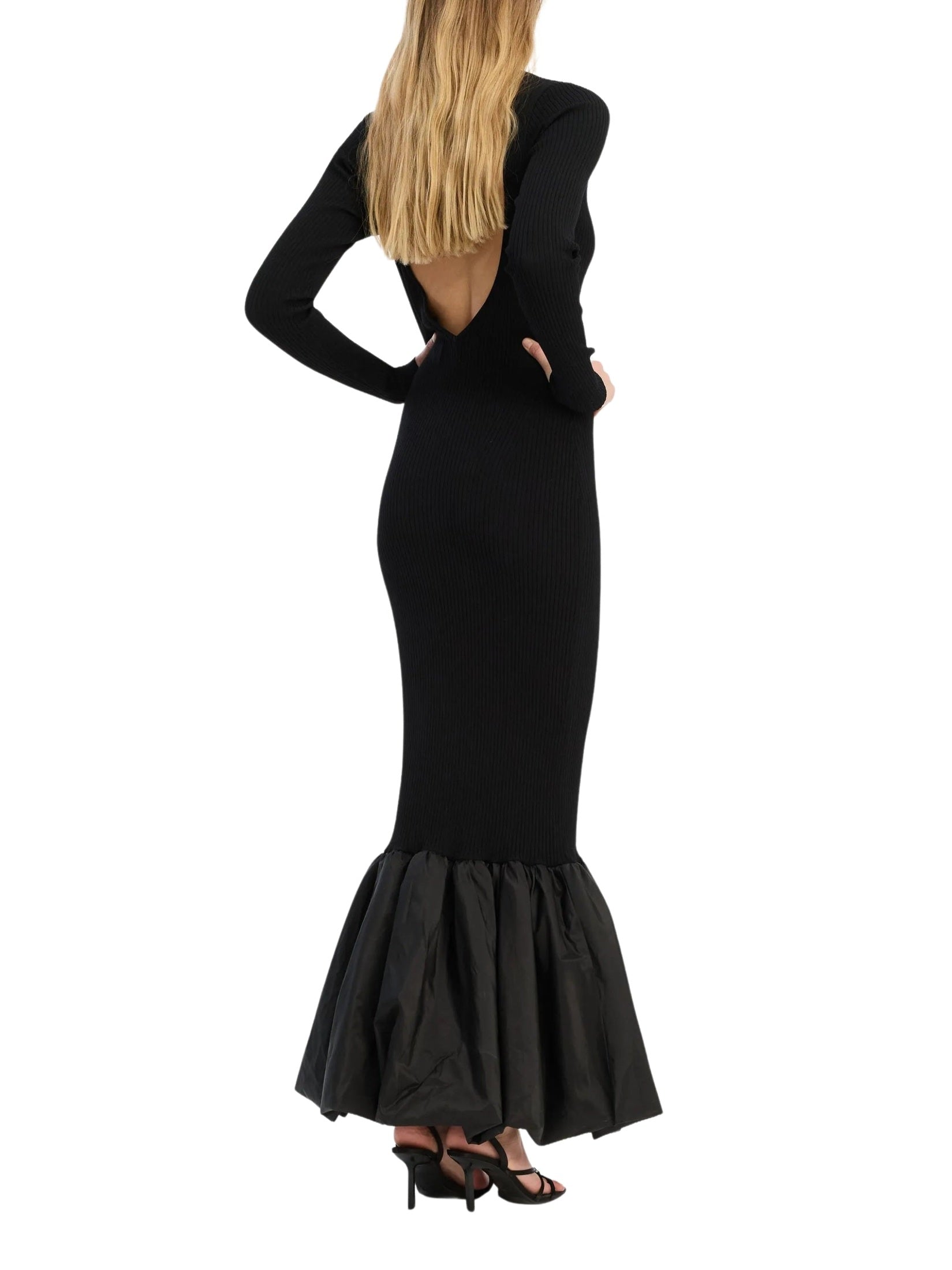 Knit maxi cutout dress