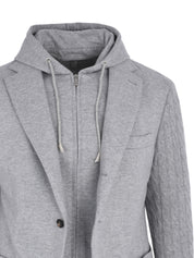 HOODED SINGLE BREASTED JACKET