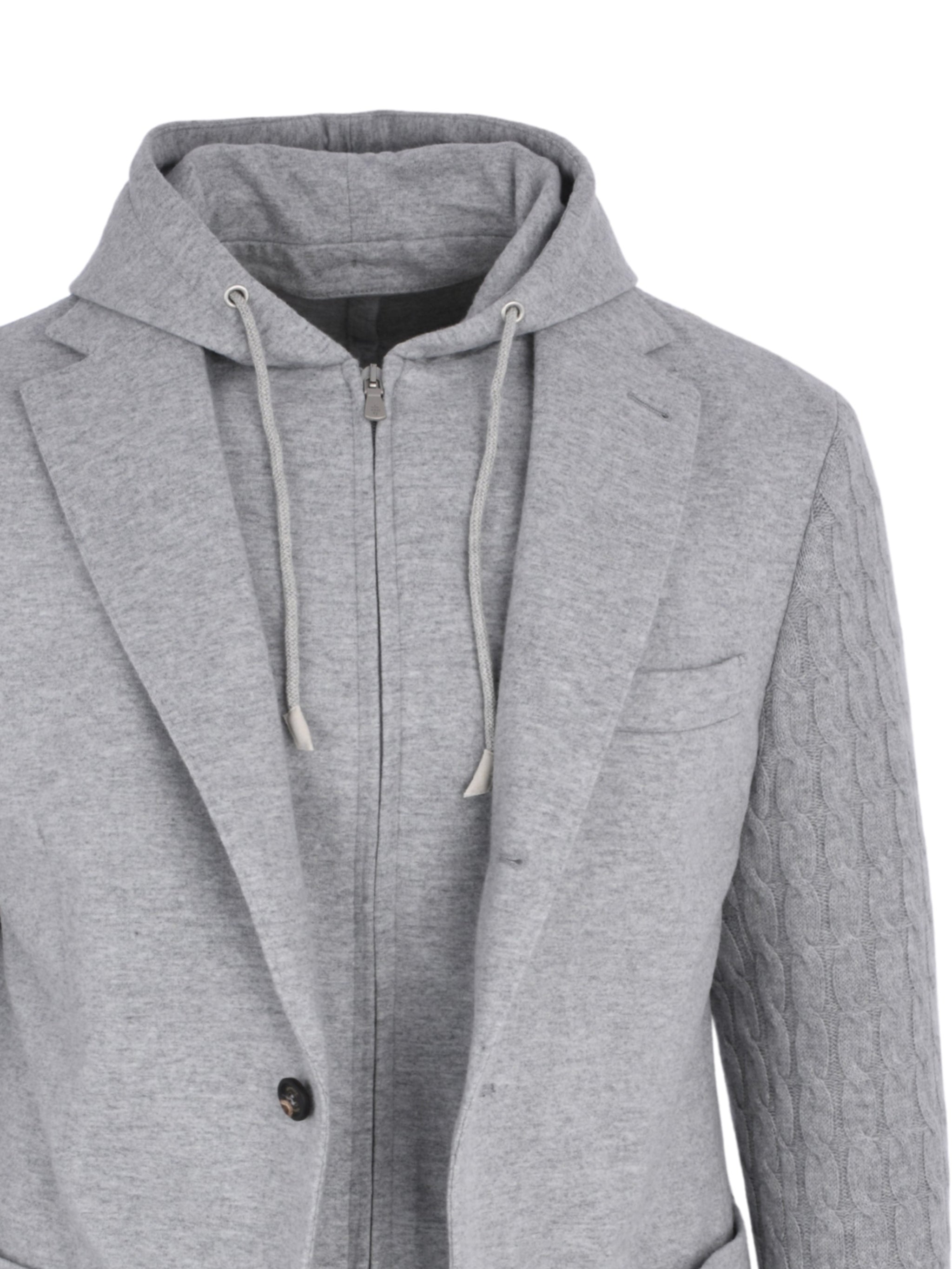 HOODED SINGLE BREASTED JACKET