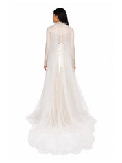 Off white after party wedding sequence dress with inner dress