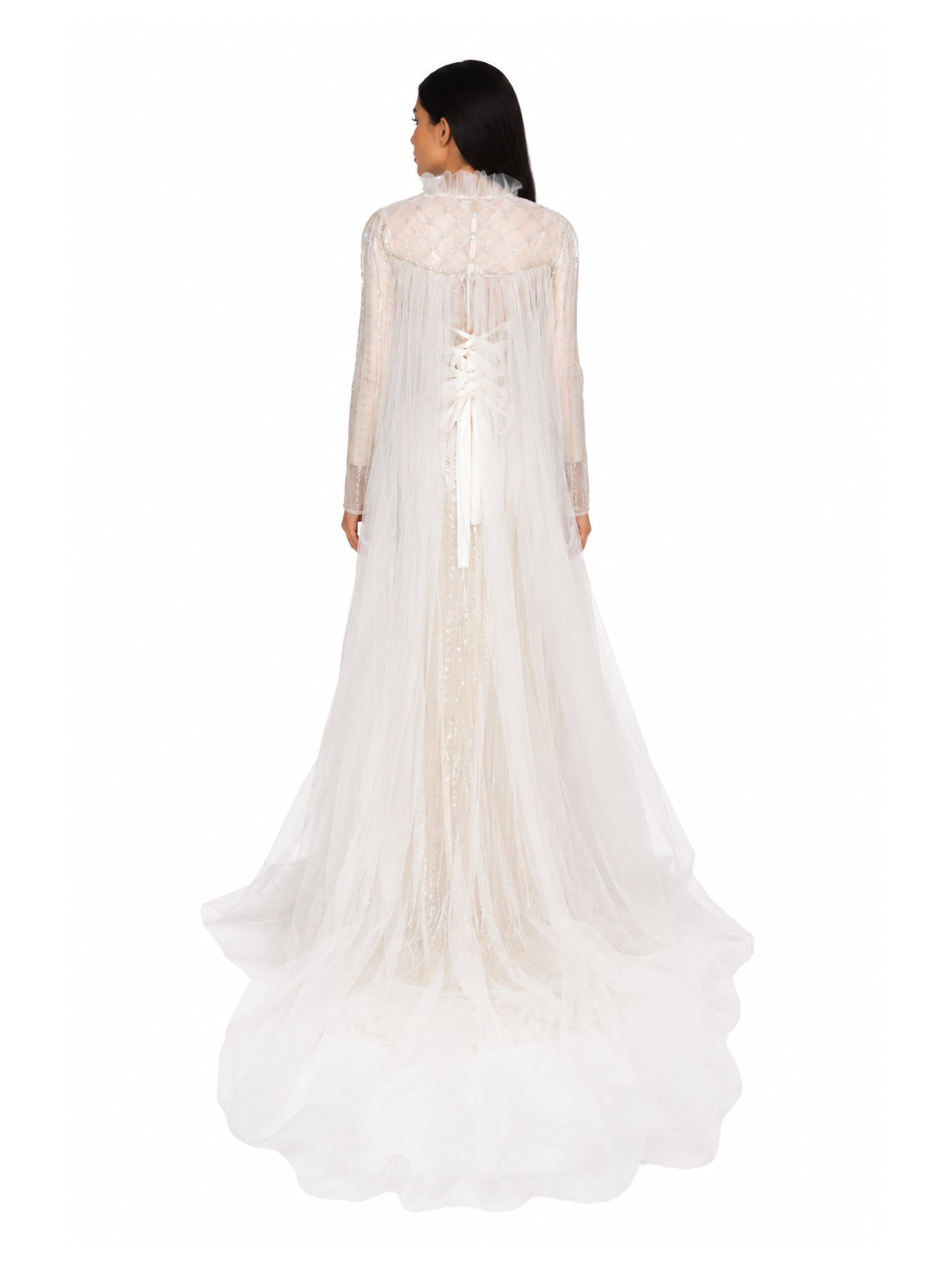 Off white after party wedding sequence dress with inner dress