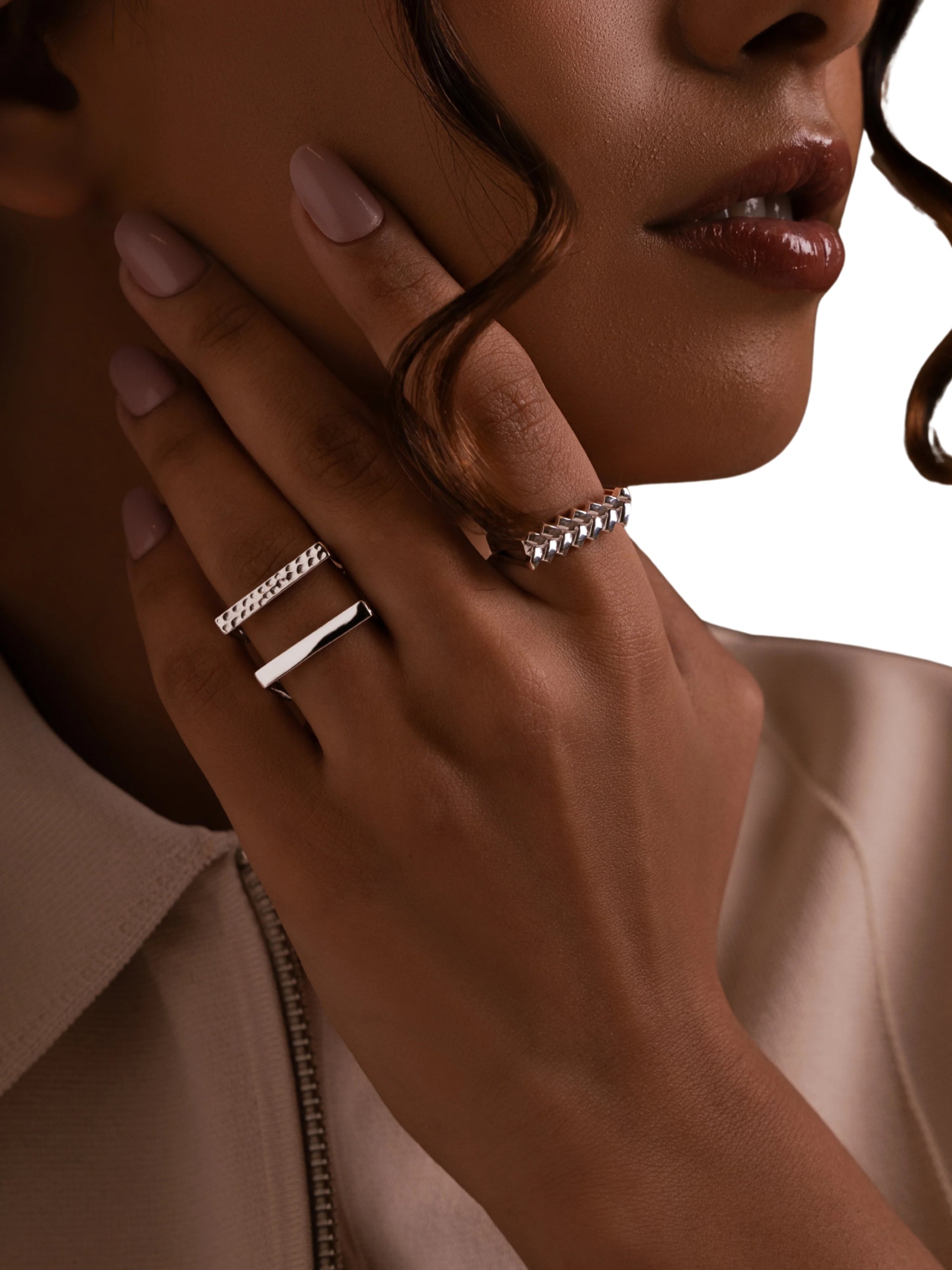 The x ring in sterling silver & rhodium