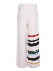 High waist culotte pants with side pockets and invisible zipper closure