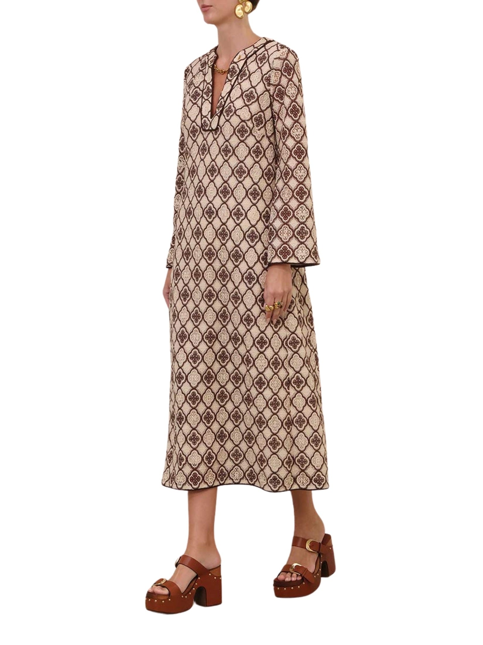 Luna guipure midi dress