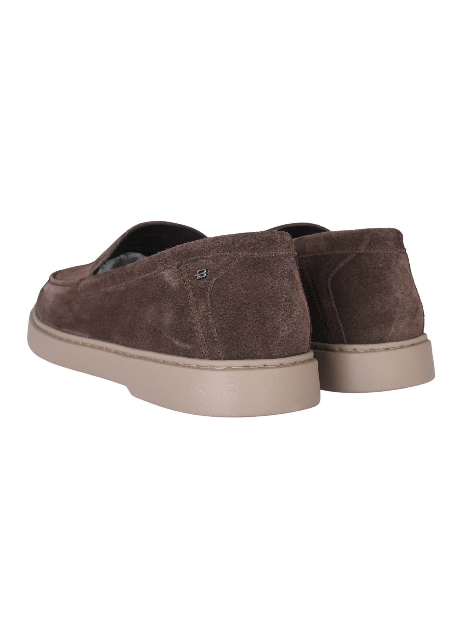 Dark brown suede slip-on shoe