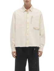Sleazer cropped overshirt beige