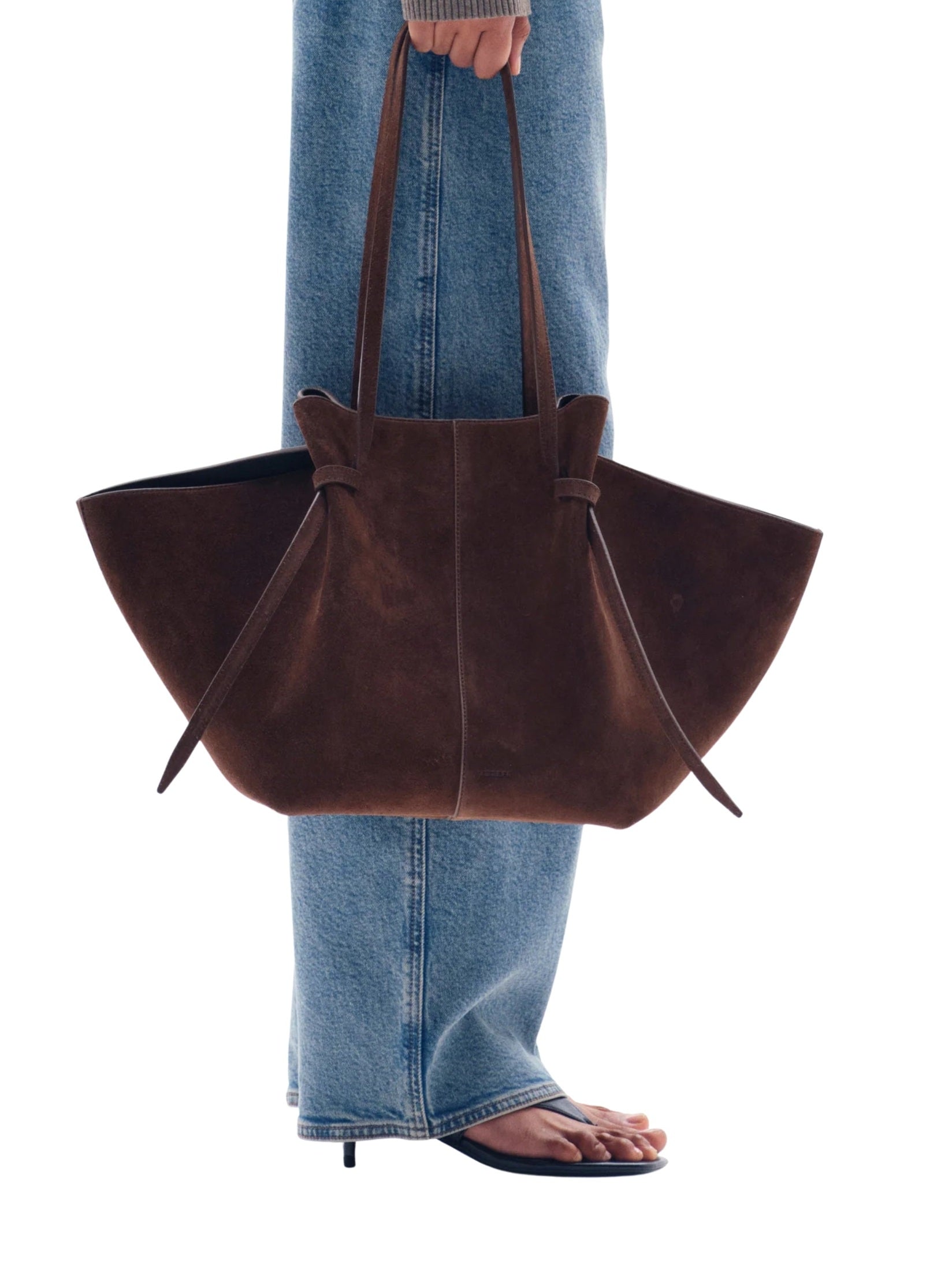 Large mochi suede chocolate