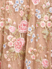 ANTOINETTES FLORAL ROUND NECK ANKLE GOWN