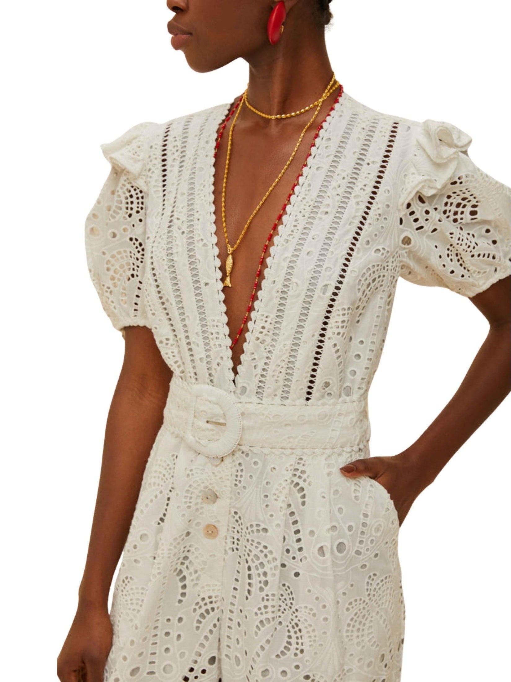Off-white palm tree eyelets jumpsuit