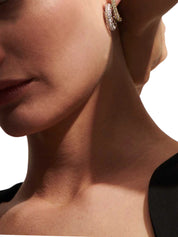 MARISA PAVE TWO TONE HOOP