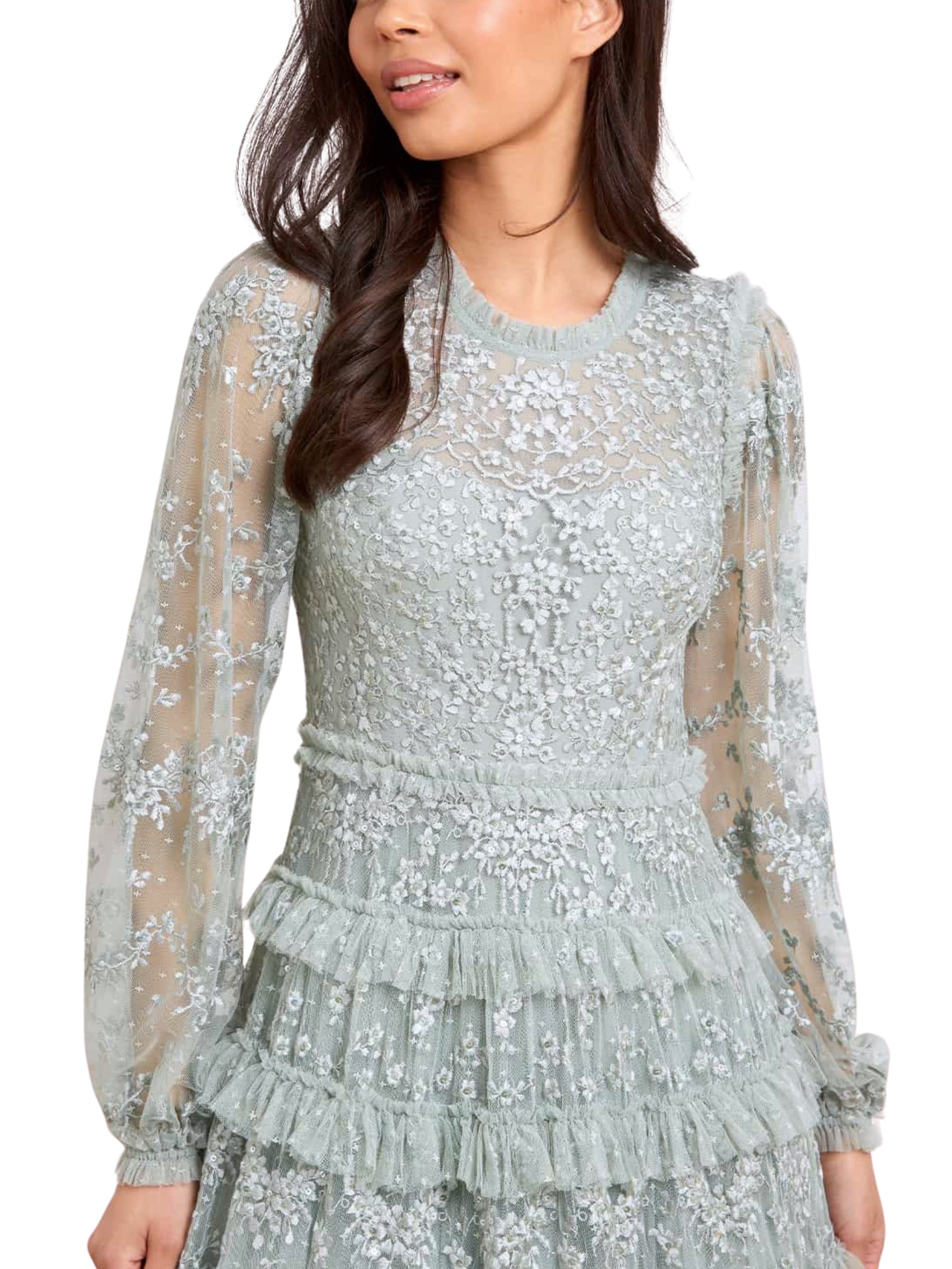 BLOSSOM LACE ANKLE GOWN