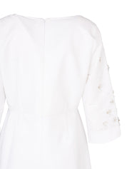 Hand embroiderd  -long sleeve dress-waist cut dress