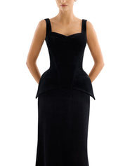 Corset with maxi skirt