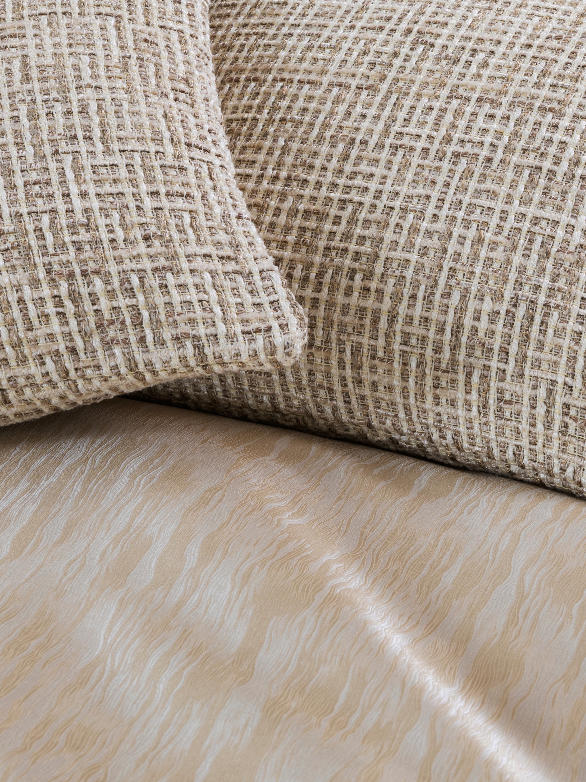 Tweed cushion cover w/zip cushion