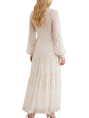 Clover long sleeve ankle gown