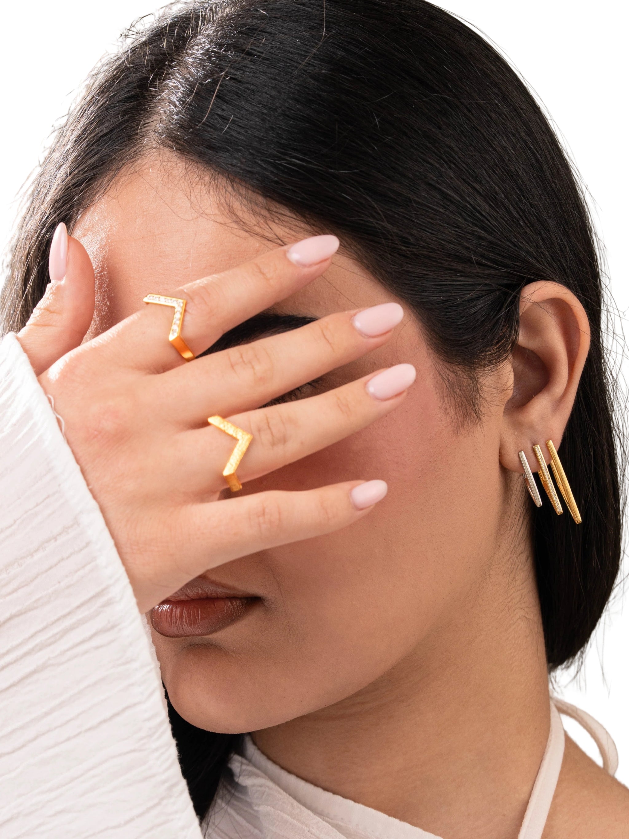 Mud ring in sterling silver & 18k gold vermeil