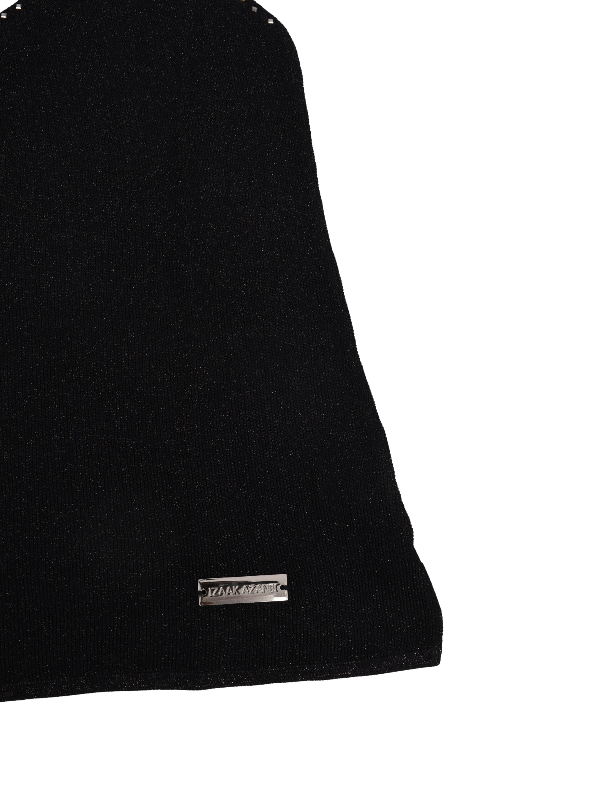 THE VESTED TOP WITH CRYSTAL DETAILS IN BLACK