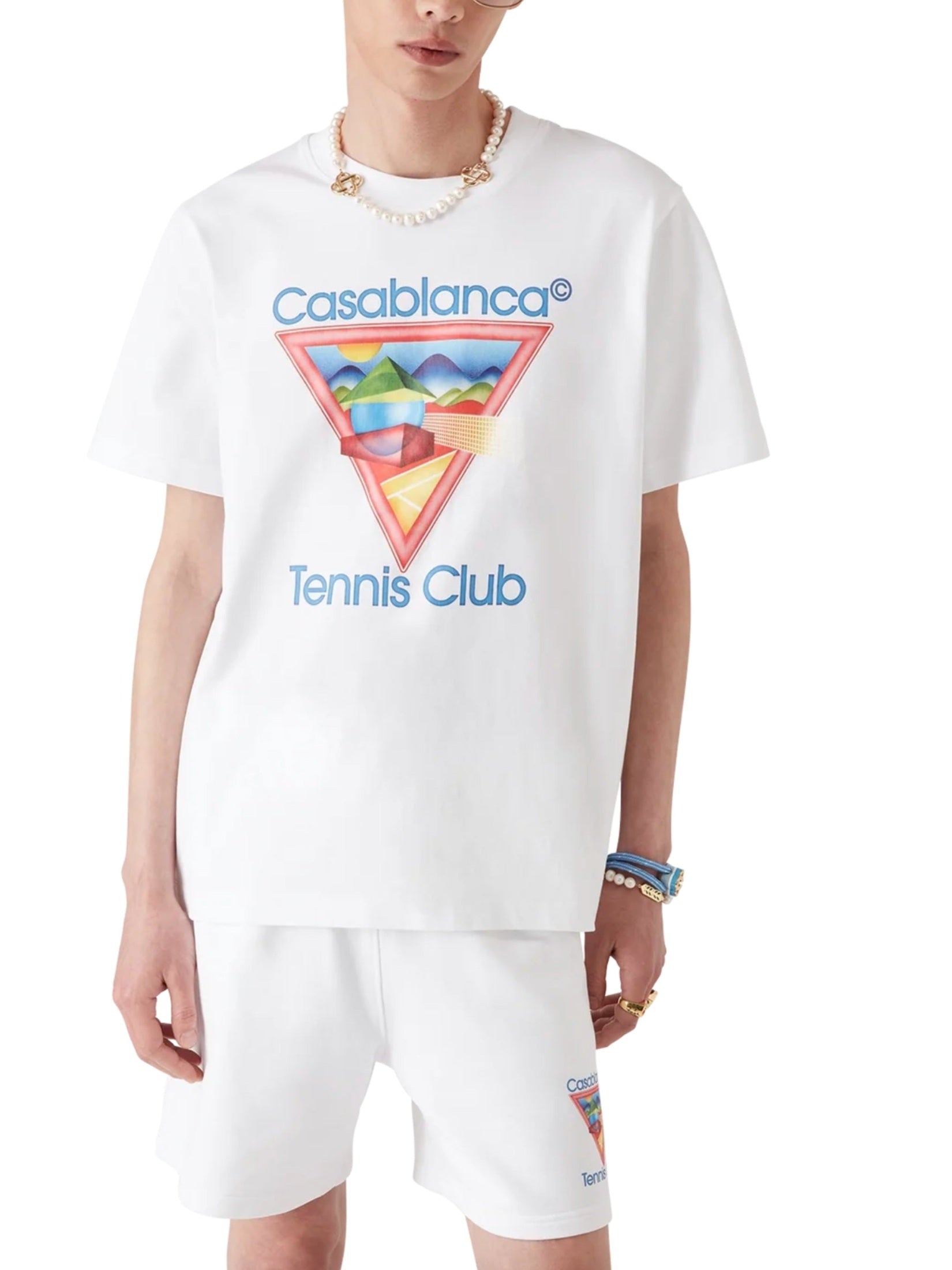 Tennis club icon printed t-shirt