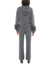 THE CABLE KNIT PANT IN STORM