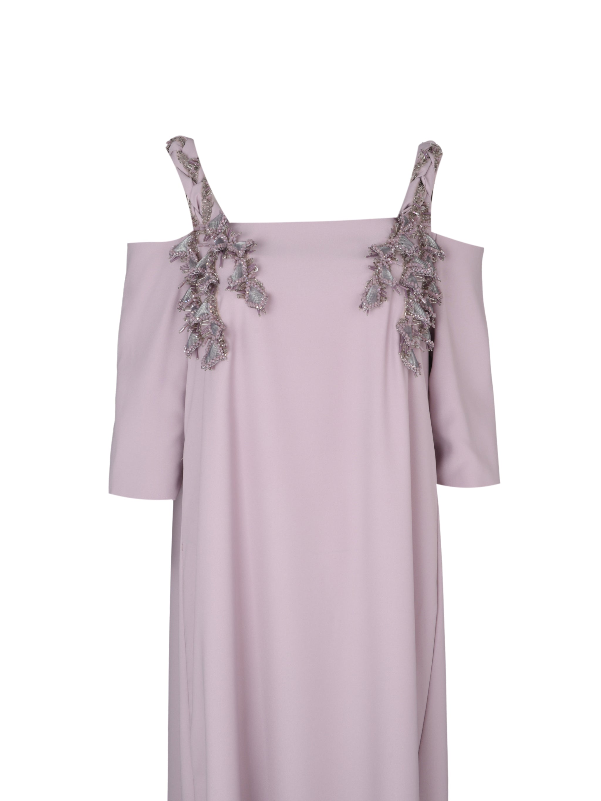 Purple Cold-Shoulder Dress