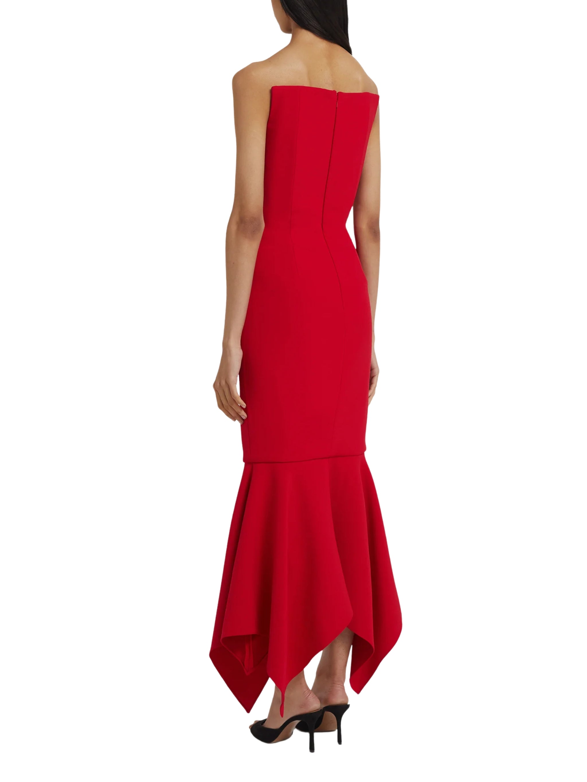 Tegan Midi Dress in Crimson