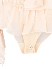 Scarf Neck Lace Detail Blouse
