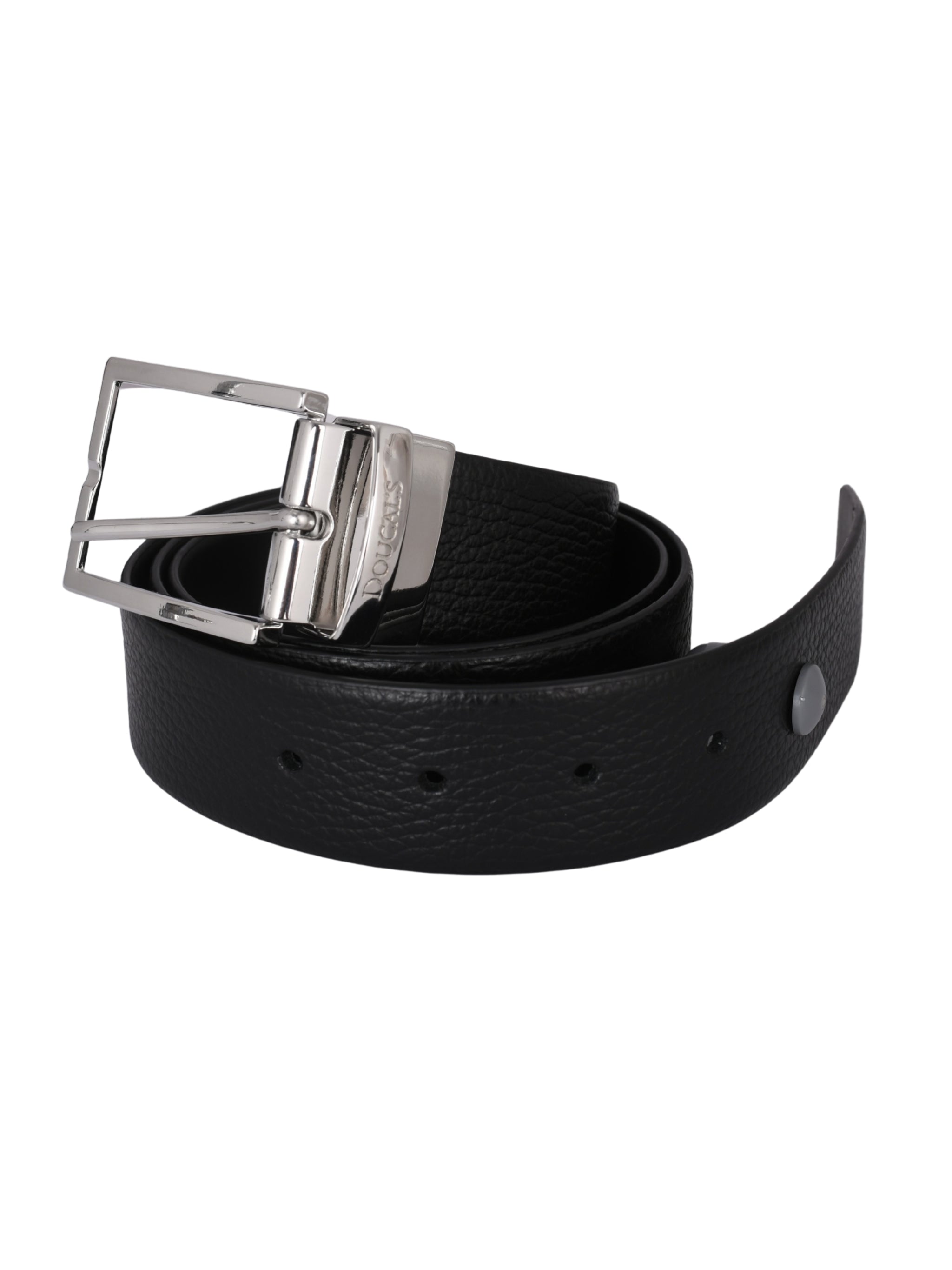 Cintura da 35 reversibile senza cucitura bottalato nero-nero nikel lucid